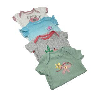 Baby Girl's - 4 Body‎ Suits -- Size 3-6 M